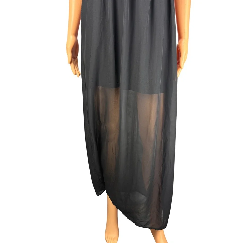 Chance or Fate‎ Los Angeles Geometric Tribal Maxi Dress Black Southwest Print L